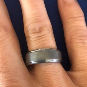 Men’s Gray Tungsten Ring Sz8.5
